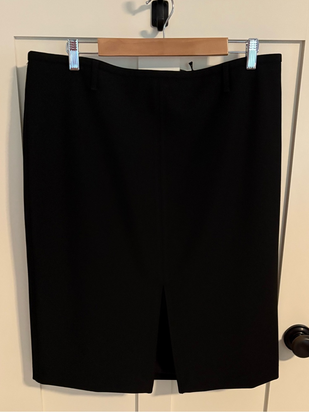 J. Crew Black Pencil Skirt with Center Vent